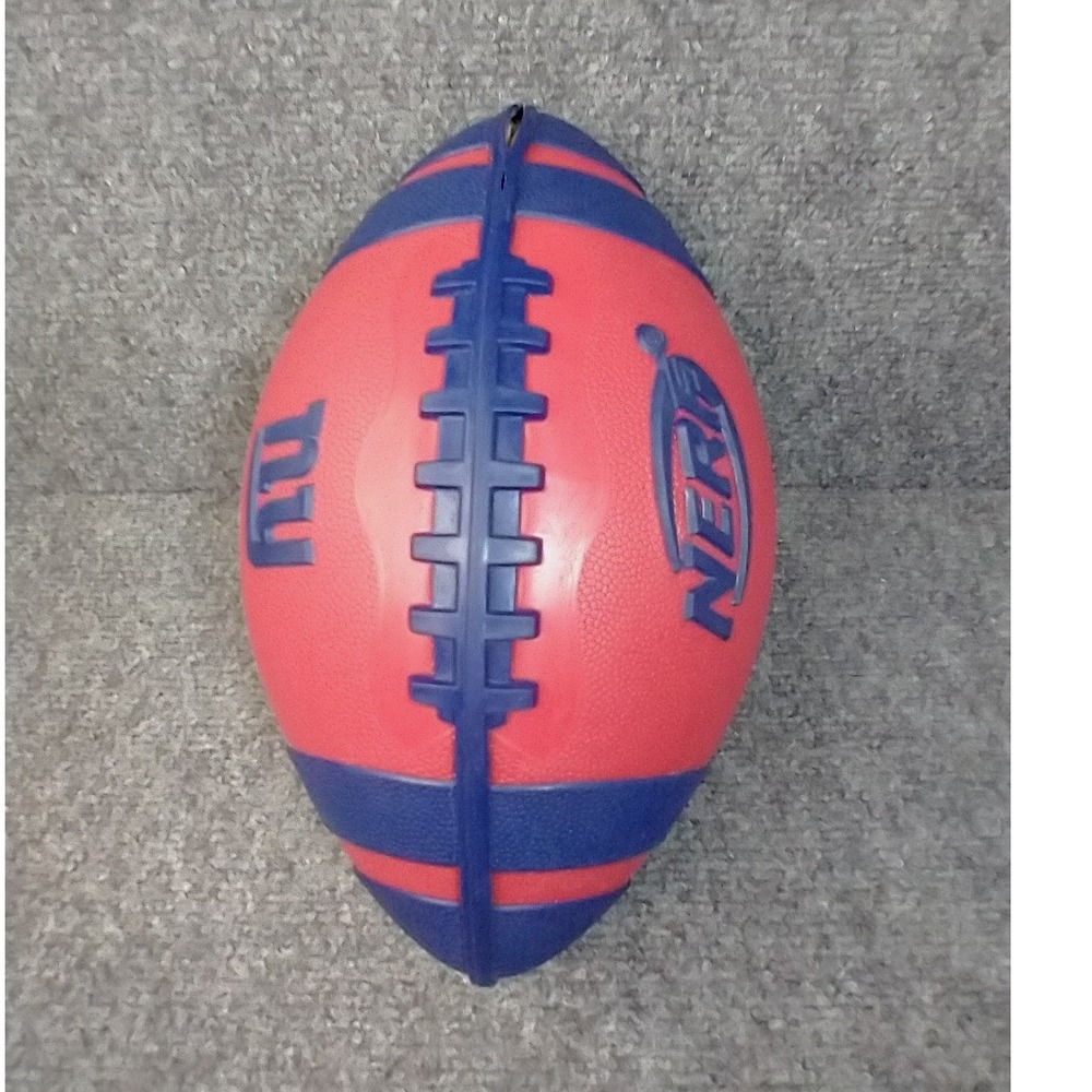 2008 Nerf Weather Blitz Pro Football NY New York Giants Red Blue Sports Toy
